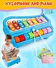 Zest 4 Toyz 2-in-1 Xylophone and Piano Musical Toy for Kids Colorful Keys with Mallets and Music Cards Educational Musical Instrument for Toddlers (Color May Vary)