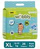 Wobbly Baby Diaper Pants | Extra Large (XL) Size 12-17kgs - 26 count