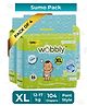 Wobbly Baby Diaper Pants | Extra Large (XL) Size 12-17kgs - 104 count