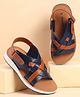 Pine Kids Velcro Closure Solid Sandal - Navy Blue