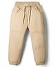 Babyhug Poplin Woven Full Length Solid Colour Trouser  - Beige