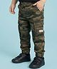 Babyhug Twill Woven Full Length Trouser Pant With Camouflage Design - Olive Green