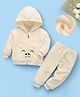Mark & Mia Full Sleeves Winter Wear Night Suit With Bunny Ear Applique - Yellow