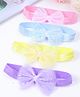 Babyhug Free Size Headbands With Bow Applique Pack Of 4 - Multi Colour
