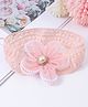 Babyhug Headband with Floral & Pearl Applique - Pink