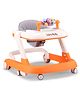 2 in 1 Walker with Height Adjustment & Detachable Toy Bar - Orange|Lights & Music| Anti-trip Design| Mute Swivel Wheels| Push Walker| Toy for Boys & Girls of 6 to 24 months| Activity Gift