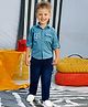 BAD BOYS Cotton Knit Full Sleeves Superior Text Printed Shirt & Joggers Set - Blue