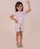 Snuggly MONKEY Cambric Wovnen Sleeveless Floral Printed Jumpsuit - Cream