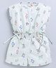 Snuggly MONKEY Cambric Wovnen Sleeveless Floral Printed Jumpsuit - Mint