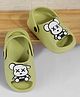 SHOES FOR JUNIORS Teddy Bear Applique Detailed With Sling Back Clogs - Green