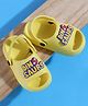 SHOES FOR JUNIORS Dinosaur Text Applique Detailed With Sling Back Clogs - Yellow