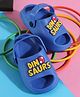 SHOES FOR JUNIORS Dinosaur Text Applique Detailed With Sling Back Clogs - Blue