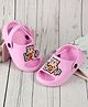 SHOES FOR JUNIORS Teddy Bear Applique Detailed With Sling Back Clogs - Pink
