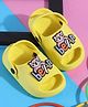 SHOES FOR JUNIORS Teddy Bear Applique Detailed With Sling Back Clogs - Yellow