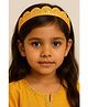 CHOKO Abstract Embroidered Sequins Embellished Headband - Yellow Gold & Black