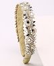 CHOKO Navratri Theme Pearl & Mirror Work Embellished Hair Band - Silver & Gold