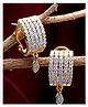 Zeneme Gold Plated CZ Studded Stud Earrings-6 g