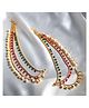 Zeneme Gold Plated Pearl Studded Traditional Ear Chain-28 g