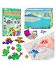 Elecart Dino Foil Art Kit for Kids  No Mess DIY Craft Set | 3D Card Making | Creative Art Supplies for Boys & Girls Ages 4-9 | Fun Travel Toy & Stocking Stuffer Gift