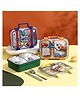 Elecart 700ML Leak-Proof Stainless Steel Kids Lunch Box | 2 Compartment BPA-Free Bento for School & Travel | Fun Lid & Clips (Random Design)