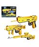 Elecart 3-in-1 Military Blaster Toy Gun Set  320PCS Building Blocks | Submachine Gun, Gold Desert Eagle & Sniper Rifle Models | STEM DIY Toy Compatible with Major Brands | Age 6+