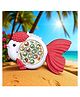 Elecart Magnetic Fishing Toy Tray Set  12 Pcs Colorful Fish Catching Game with Rods | Educational Toddler Toy for Hand-Eye Coordination & Motor Skills (1 Random Colour)