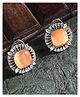 Zeneme Rhodium Plated Silver Toned American Diamond Stud Earrings-13 g