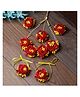 ZENEME Gota Patti Haldi Set With Matching Maang Tikka Earrings & Ribbon Hathphool-59 g