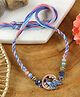 Asthetika Peacock Diamond Stone Rakhi with Roli Chawal - Blue