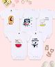 The Mom Store Cotton Knit Pack Of 5 Half Sleeves Aeroplane & Typography Printed Onesies - White