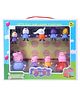 Domenico Pig Family 9-Piece Figurine Set with Movable Arms & Legs  Cute Cartoon Character Toy Figures for Kids | Action Playset for Storytelling & Gifting