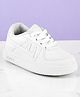 Lil Lollipop Solid Lace Up Shoes - White