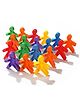 Hop N Play Colorful Rubber Human Blocks  Creative Building Toy Set for Kids