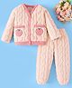 Mark & Mia Full Sleeves Winter Night Suit With Textured Design - Beige