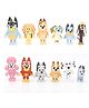 NEGOCIO Bluey Family and Friends Figure set of 7 Action Figures toys for kids- PACK OF 1- COLOR MAY VARY