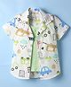 Dapper Dudes Half Sleeves Cars Printed Shirt With Attached Tee - Parrot Green