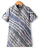 Dapper Dudes Full Sleeves Bandhani & Leheriya Printed Kurta - Blue