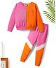 Tiara 100% Cotton Jersey Knit Full Sleeves Angel Text Beaded & Cut Sew Top With Coordinating Joggers Set - Pink