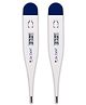 Dr. Odin ODT 101 Digital Thermometer for Precise Temperature Monitoring in Celsius & Fahrenheit - Fast, Accurate, Water Resistant & Family-Friendly (White & Blue)-pack of 2