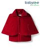 Babyoye Woven Full Sleeves Solid Dyed Winter Jacket - Wine