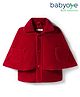 Babyoye Woven Full Sleeves Solid Dyed Winter Jacket - Wine