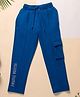 PURPLE UNITED KIDS Cotton Knit Brand Name Printed Pant - Navy Blue