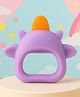 The Cheeky Kidzz Baby Soft Food Grade Silicone Glove Cartoon Shape Anti Drop Chewing Soothing Mitten Teether Hand Pacifier BPA Free (PURPLE)