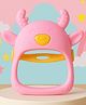 The Cheeky Kidzz Baby Soft Silicone Glove Cartoon Ear Shape Anti Drop Chewing Soothing Mitten Teethers Hand Pacifier Teething BPA Free (PINK)