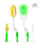 The Cheeky Kidzz Baby 4 In 1 Premium Quality Bottle Cleaning Brush Kit For All Types of Feeding Bottles And Silicone Nipple Cleaner BPA Free (GREEN)