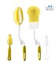 The Cheeky Kidzz Baby 4 In 1 Premium Quality Bottle Cleaning Brush Kit For All Types of Feeding Bottles And Silicone Nipple Cleaner BPA Free (YELLOW)