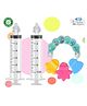 The Cheeky Kidzz Baby 2 Pressure Nasal Syringe Nose Suction With 1 Soft Silicone Ring Shape Rattle Teething Teether BPA Free (MIX)