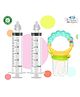 The Cheeky Kidzz Baby Nasal Nose Aspirator Vacuum Nose Suction Sucker Cleaning Squeezable Pump Tool With Fruit Feeder Nibbler Teether (ASSORTED)
