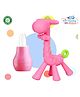 The Cheeky Kidzz Baby Nasal Nose Aspirator Vacuum Nose Suction Sucker Cleaning Squeezable Pump Tool With Soft Silicone Giraffe Shape Teething Teether(PINK)