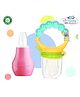 The Cheeky Kidzz Baby Nasal Nose Aspirator Vacuum Nose Suction Sucker Cleaning Squeezable Pump Tool With Fruit Feeder Nibbler Teether (MULTI-COLOURS)
